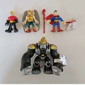 Imaginext DC Super Friends Gorilla Grood Red Red Staff Missile Krypto Hawkman